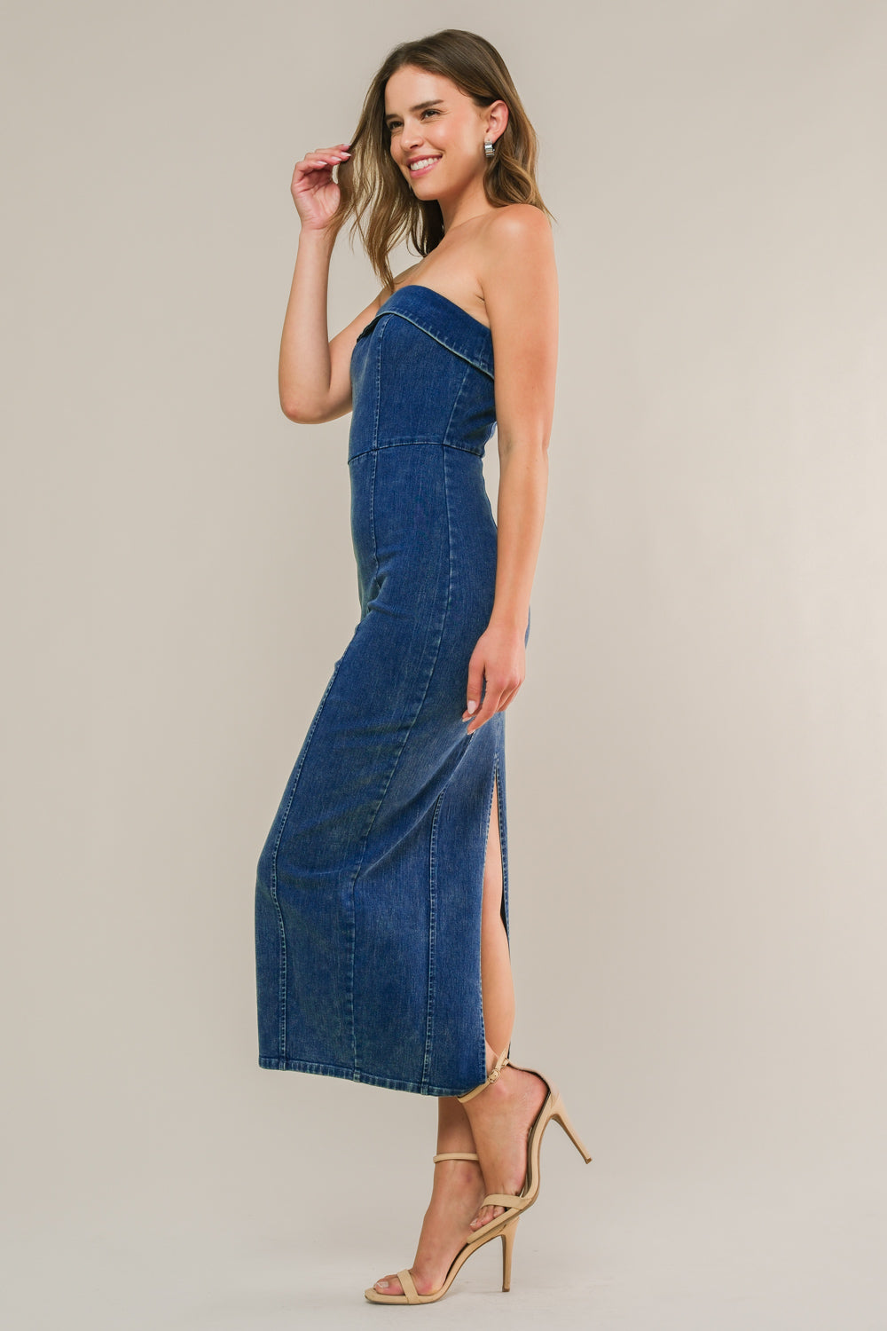ENDLESS SUNSETS DENIM MIDI DRESS Flying Tomato